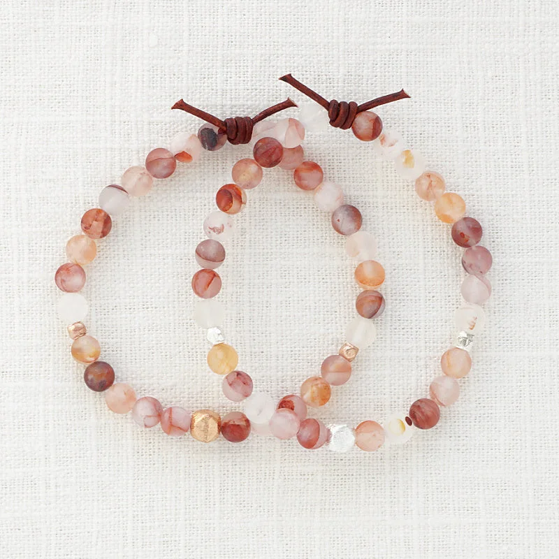 Peach Quartz Affirmation Mini Bracelet | Choose your Affirmation