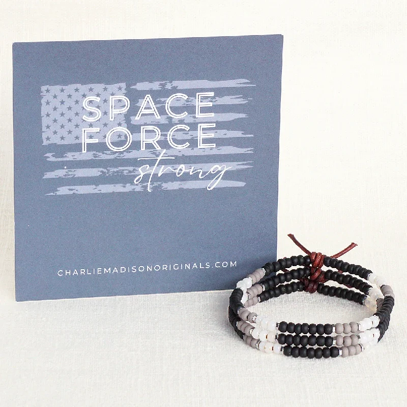 Space Force Strong Bracelet | Tiny Stacker Seed Bead Bracelet