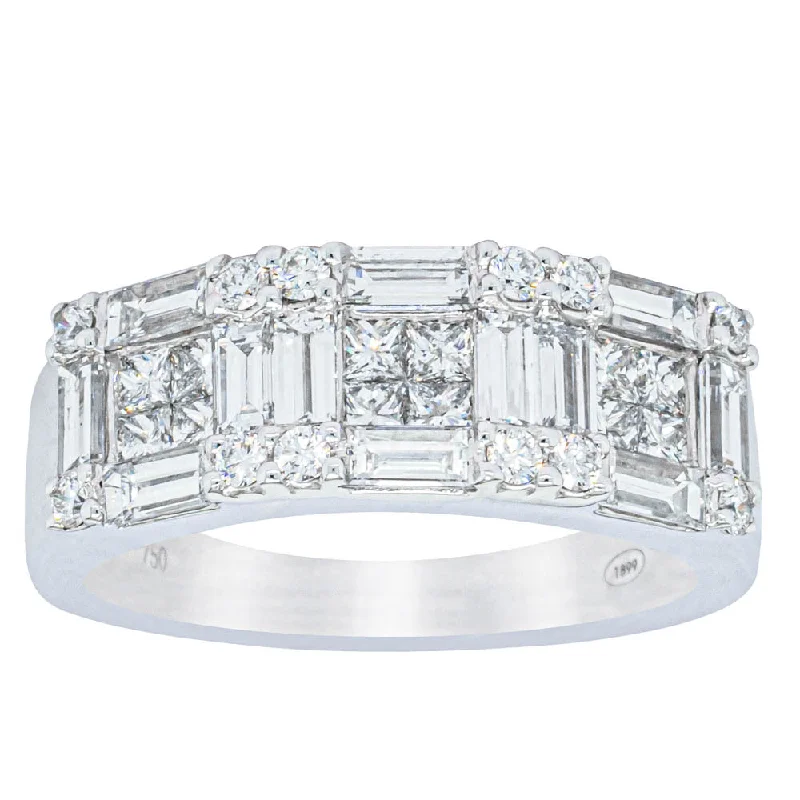 18ct White Gold Diamond Quattro Ring