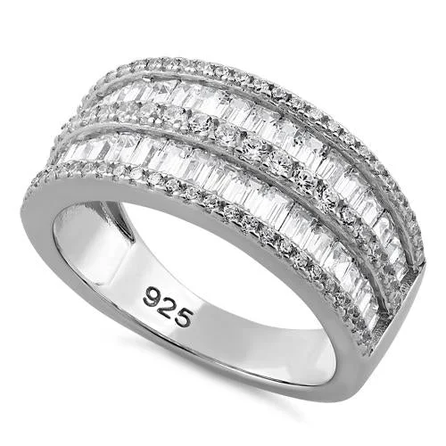 Sterling Silver Exquisite CZ Ring