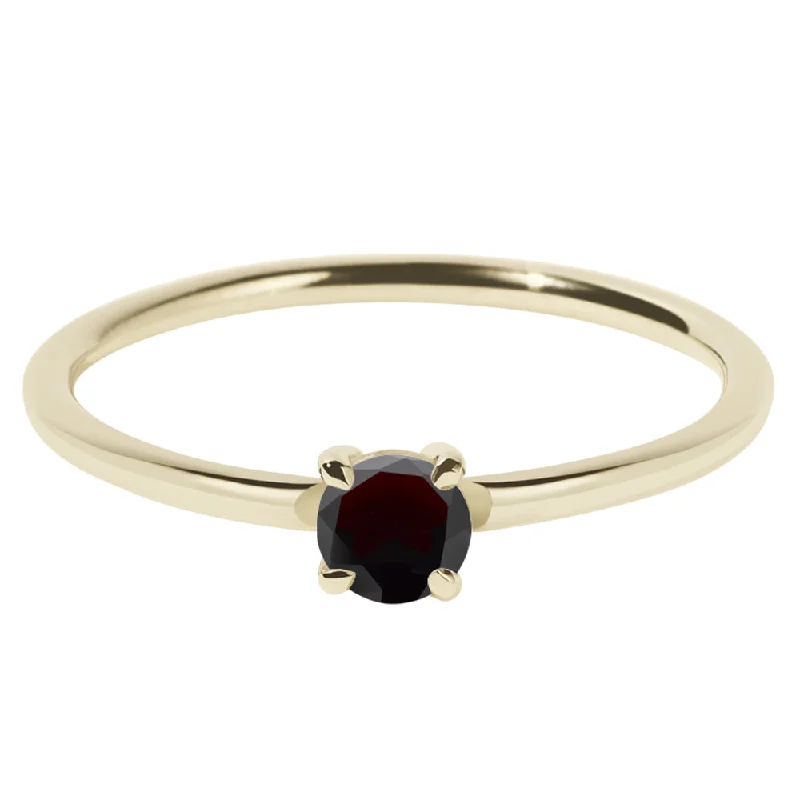 Meadowlark Micro Round Ring - Thai Garnet