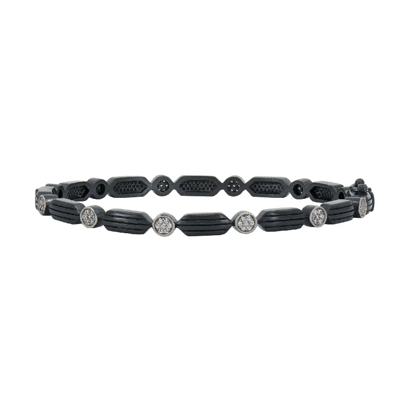 Industrial Finish Honeycomb Metro Hinge Bracelet