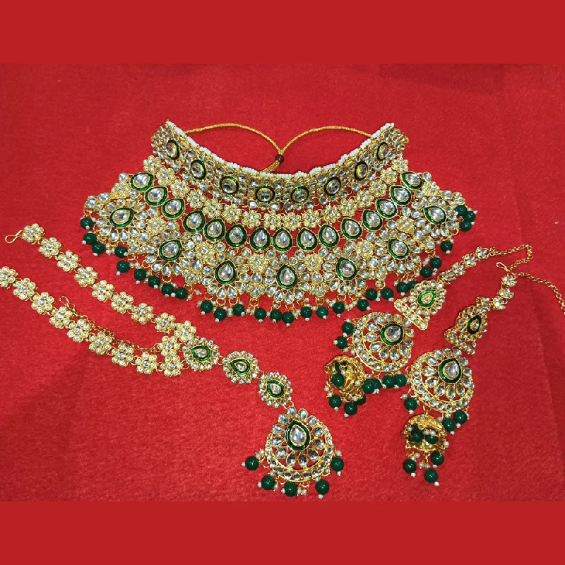 Neetu Art Gold Plated Kundan Stone Choker Necklace Set