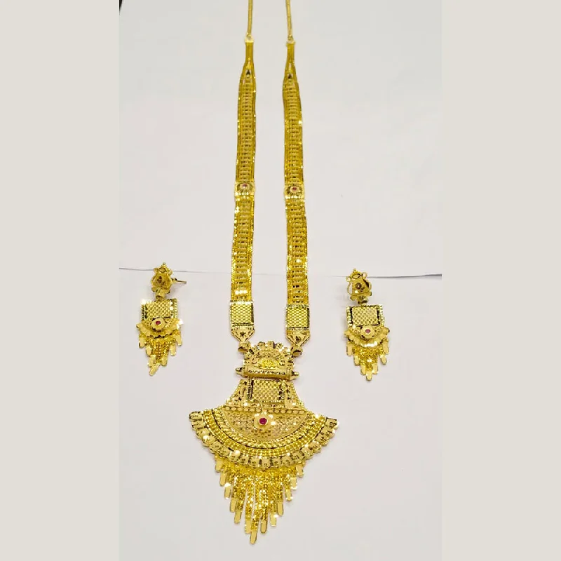 Sunrise Gold  Forming  Long Necklace Set