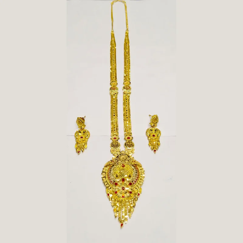 Sunrise Gold  Forming  Long Necklace Set