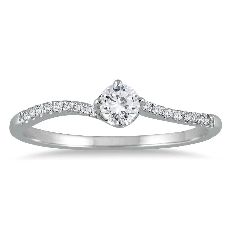 1/5 Carat TW Diamond Ring in 10K White Gold