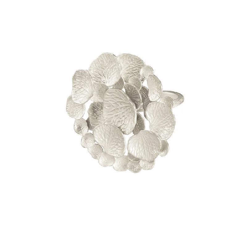 Round Petal Cluster Ring