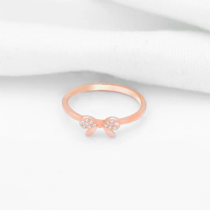 925 Rosegold  Lace  Silver Ring