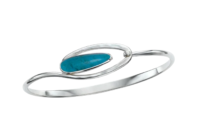 "Aurora" Sterling Silver Bracelet with Turquoise