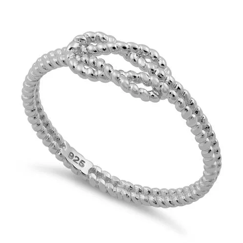 Sterling Silver String Reef Knot Ring