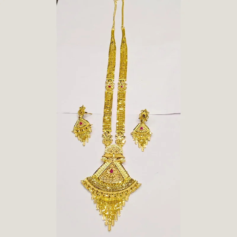 Sunrise Gold  Forming  Long Necklace Set