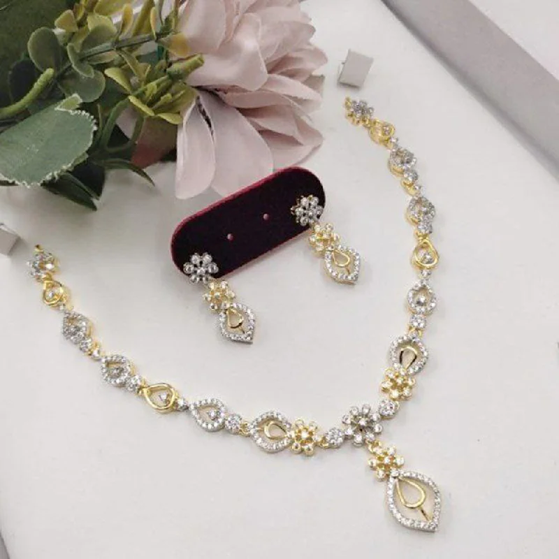 Aamrapali Gold Plated Austrian Stone Necklace Set