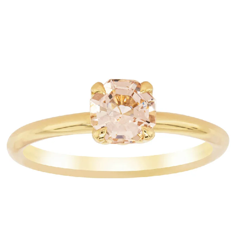 18ct Yellow Gold Morganite Mini Octavia Ring