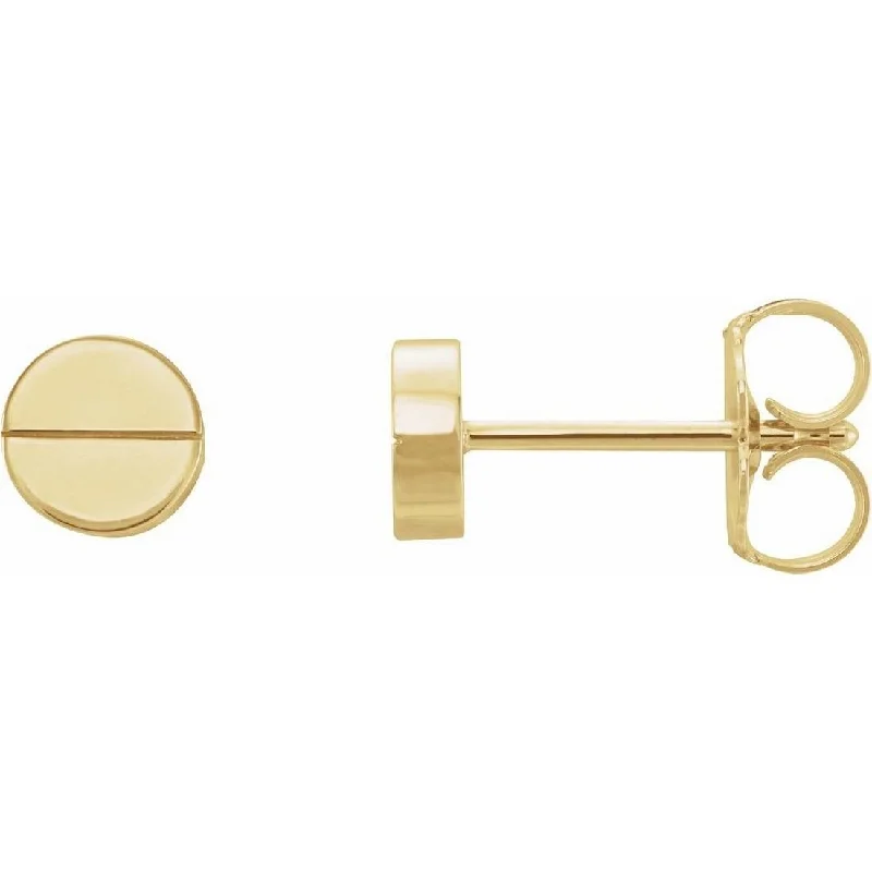 Curata 14k Yellow Gold Polished Geometric Earrings