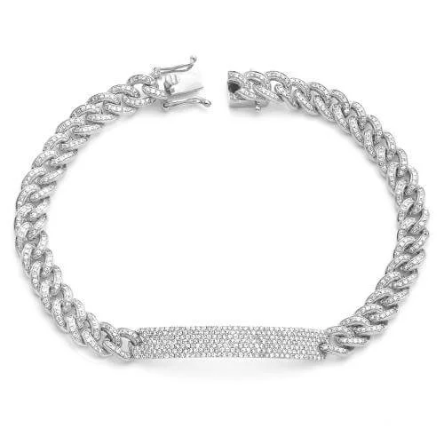 14KW 2.05CTW DIAMOND MIAMI CUBAN BRACELET WITH DIA