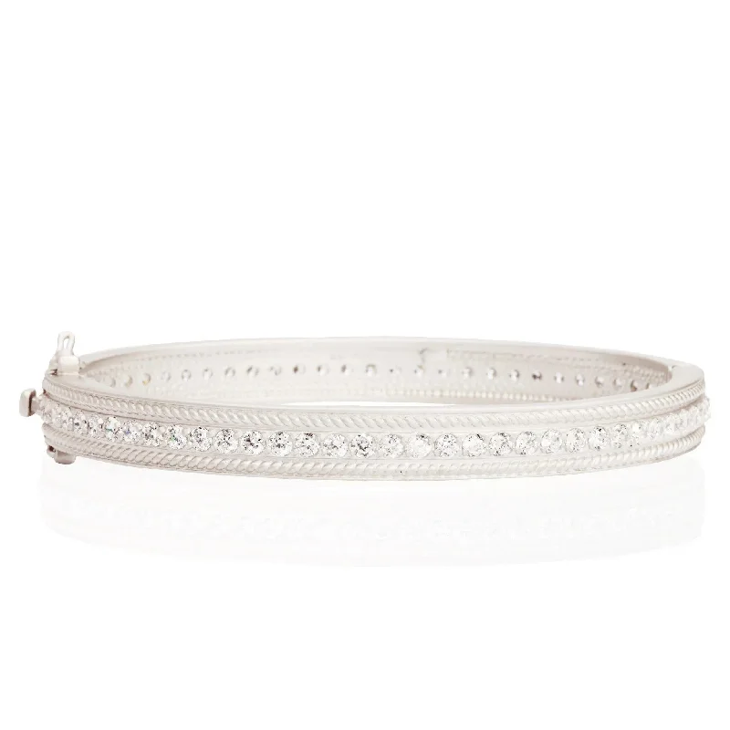 Pavé Row Hinge Bangle