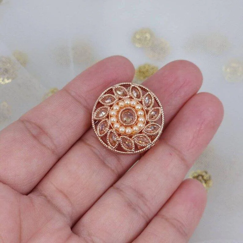 Ella Rose Gold Polki Ring