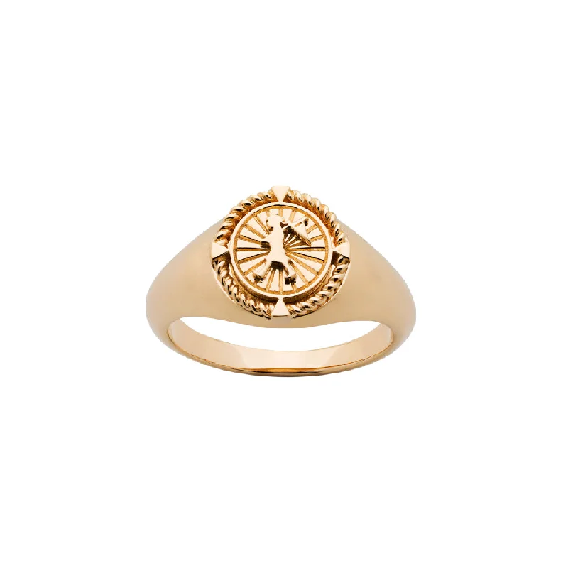 Karen Walker Voyager Signet Ring - 9ct Yellow Gold