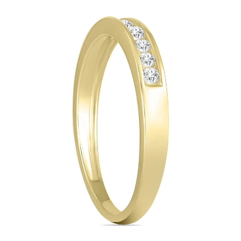 Marquees Jewels 10k Yellow Gold 1/4ct Channel Diamond Ring