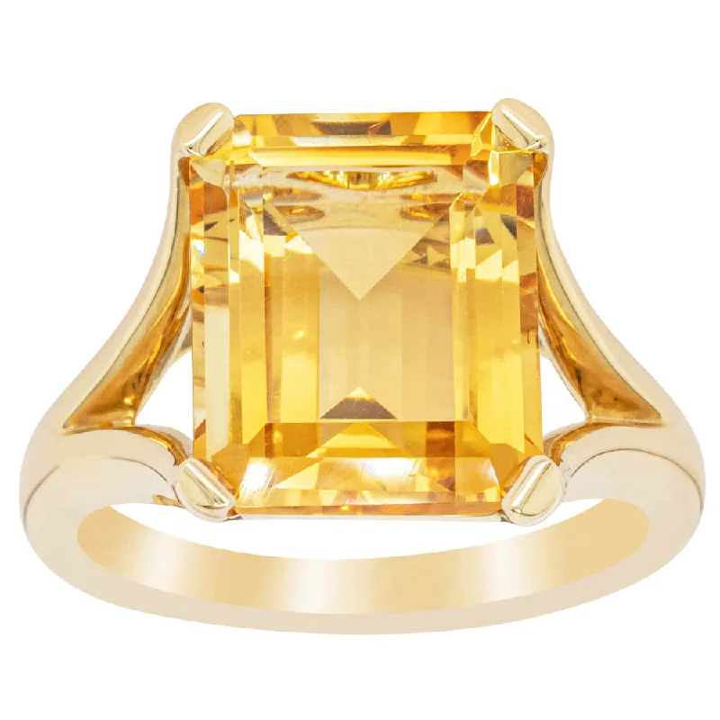 14ct Yellow Gold Citrine Verona Ring