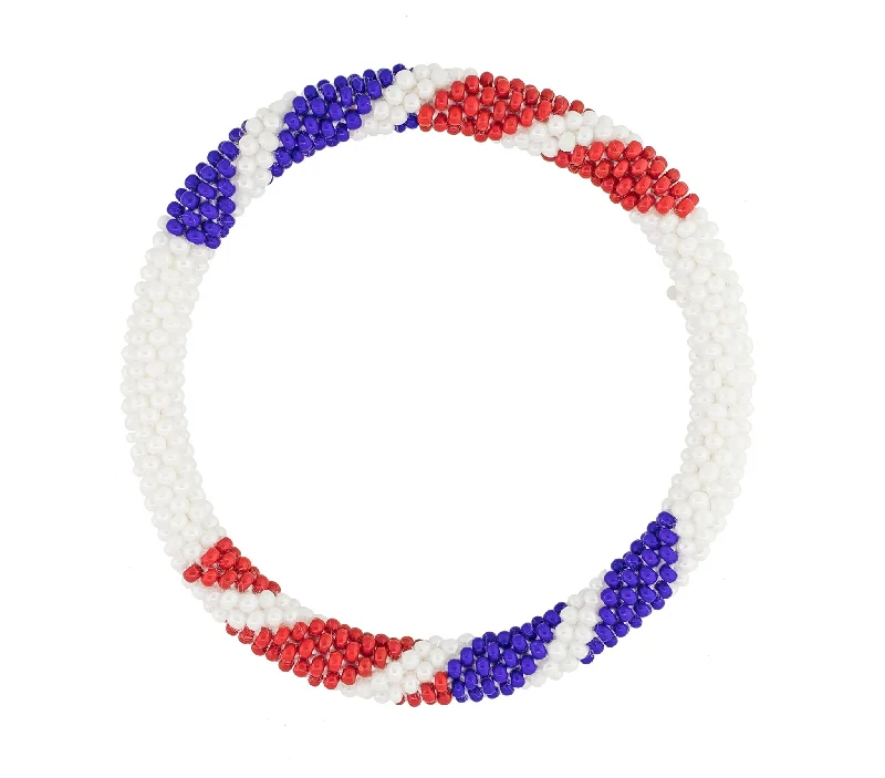 8 inch Roll-On® Bracelet <br> Red, White and Blues