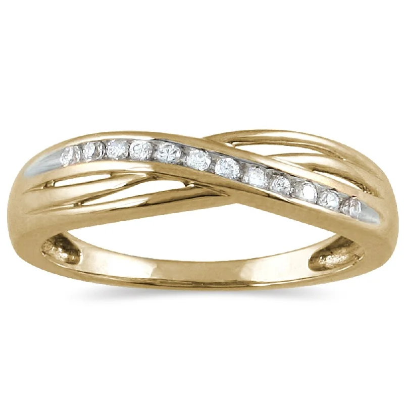 Marquee 1/10 Carat TW Diamond Ring 10K Yellow Gold