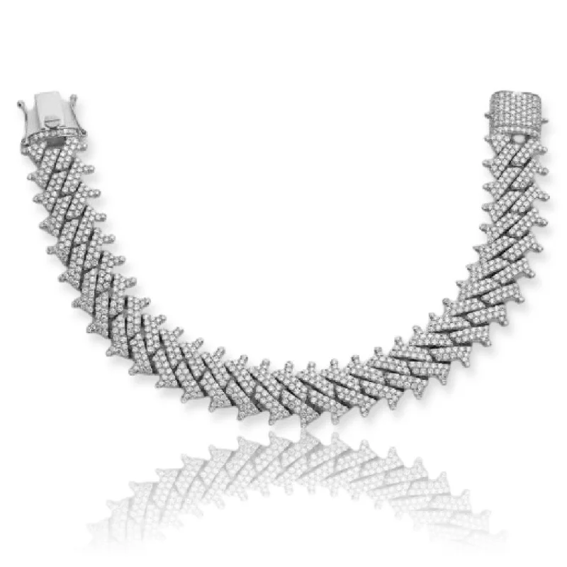 10KW 10.65CTW DIAMOND SPIKE MIAMI CUBAN BRACELET