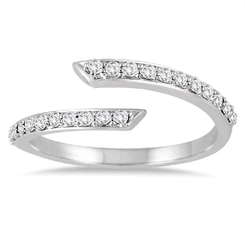 Marquee 1/3 Carat TW Split Bypass Diamond Ring in 14K White Gold