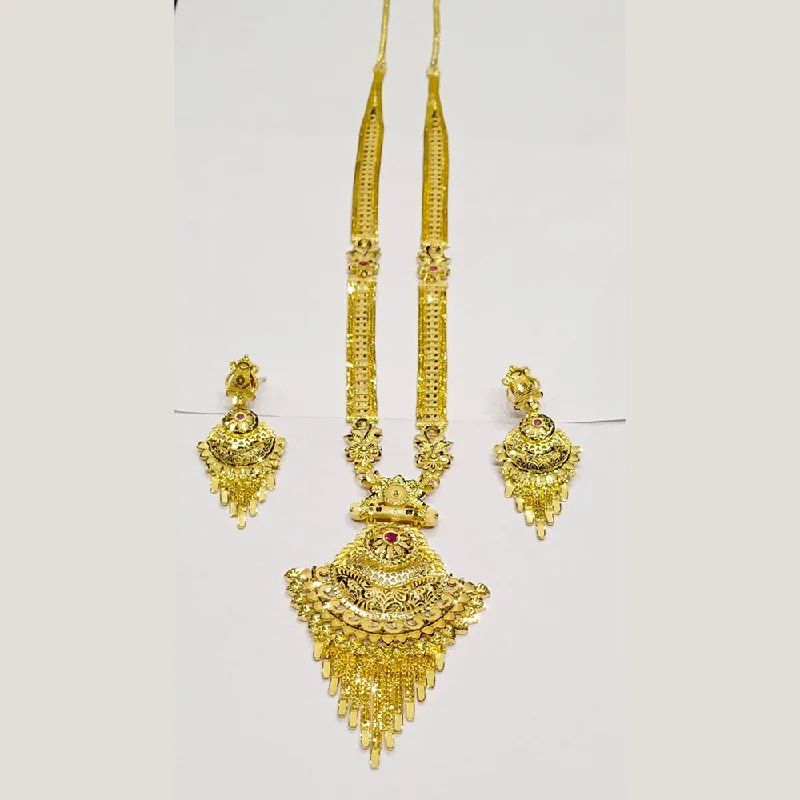 Sunrise Gold  Forming  Long Necklace Set