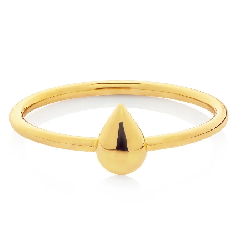 Boh Runga Droplet Ring - Yellow Gold