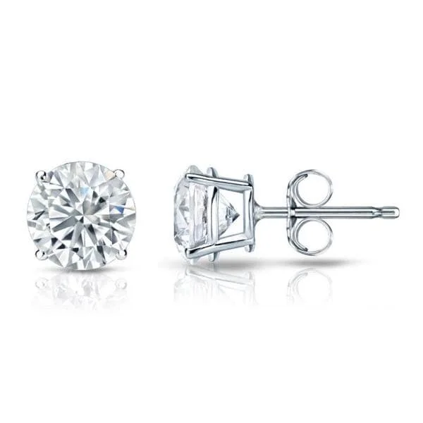 Auriya 14k Gold Certified 3.00 ct. TDW Round Diamond Stud Earrings