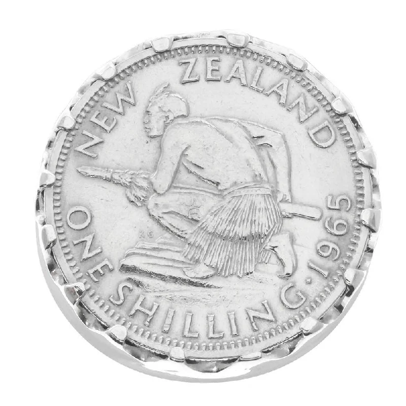 Sterling Silver NZ Warrior Ring With NZ Shilling