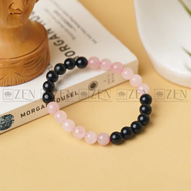 Zen Rose Quartz & Black Onyx Bracelet