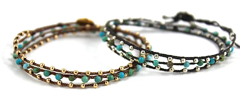 Teenie Gemstone Wrap in Turquoise Mix