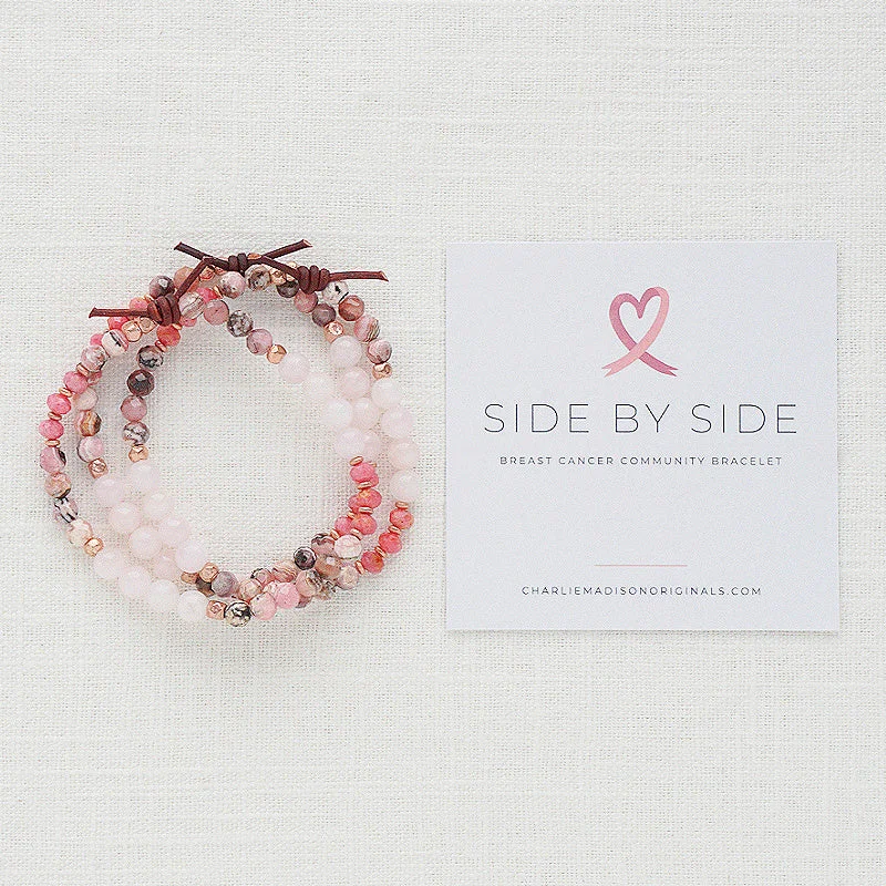 Side By Side Mini Bracelet | Breast Cancer Support Bracelet