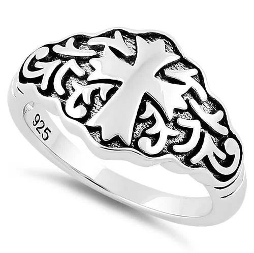 Sterling Silver Blood Cross Ring