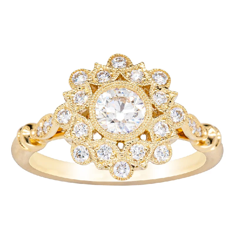 18ct Yellow Gold .50ct Diamond Mayfair Ring