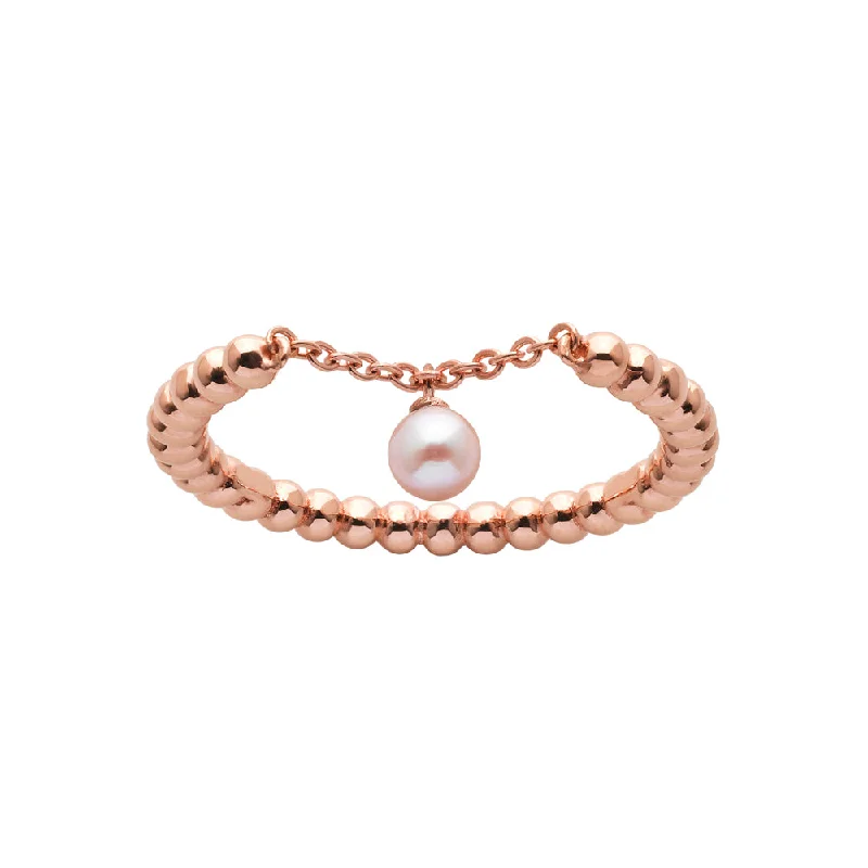 Karen Walker Vermeer Pearl Ring - 9ct Rose Gold